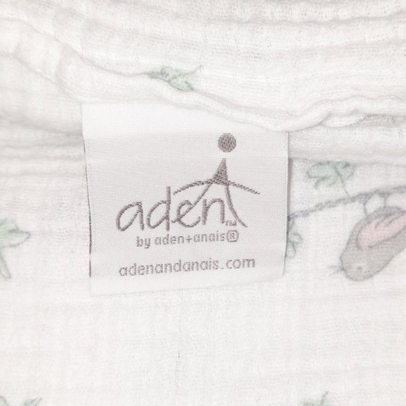 Aden + Anais Birds On Branches White Muslin Swaddle Baby Blanket 44" X 42" - Picture 4 of 4
